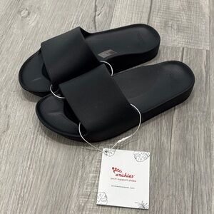Archies Black Arch Support Slides